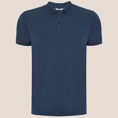 Camisa Polo Dudalina Retilinea Favo Pr26 Marinho Masculino