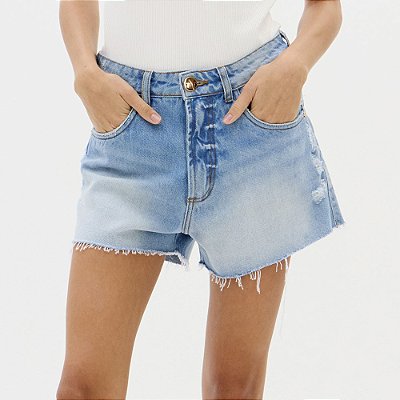 Short Jeans Lança Perfume Grandfather H Ve26 Azul Feminino