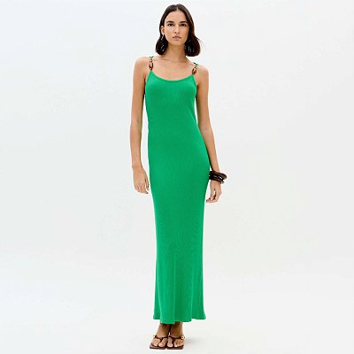 Vestido Super Midi Lança Perfume Canelad Ve26 Verde Feminino