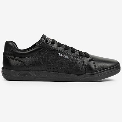 Sapatênis de Couro Ferracini Lexus 7052-267B Preto Masculino