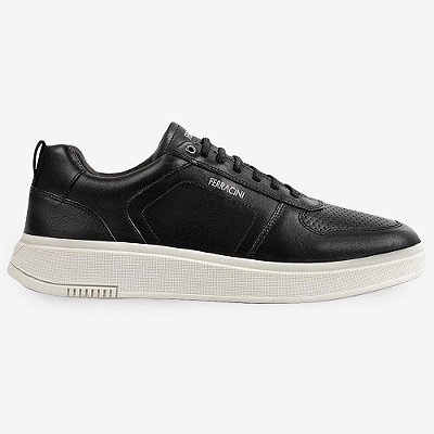 Sapatênis de Couro Ferracini Logan 9314-678A Preto Masculino