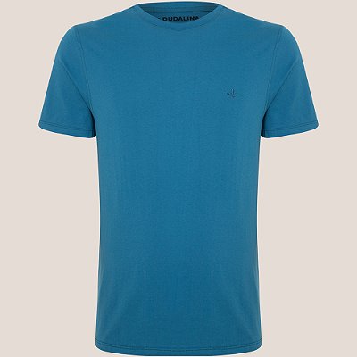 Camiseta Dudalina Essentials Color Ve26b Azul Masculino