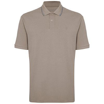 Camisa Polo Individual Basic Mod Comfort Pr26 Bege Masculino