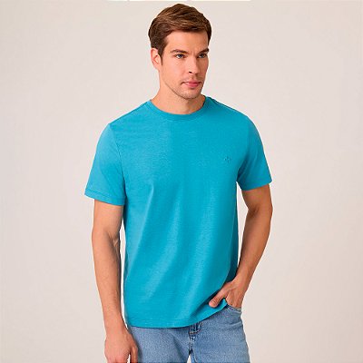Camiseta Dudalina Essentials Color Pr26 Azul Masculino