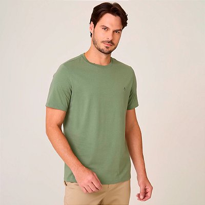 Camiseta Dudalina Essentials Color Pr26 Verde Masculino