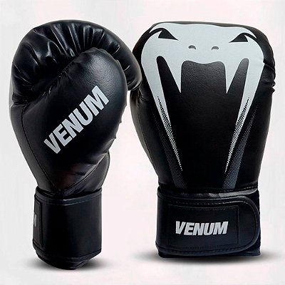 Luva de Boxe Venum Giant Logo Sticher Dark Preto
