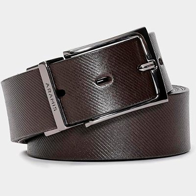 Cinto de Couro Aramis Dupla Face Line Ve26 Marrom Masculino