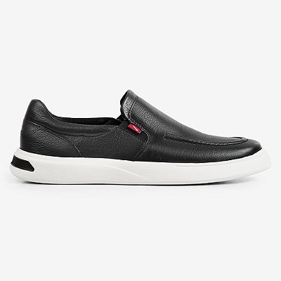 Sapatênis Couro Ferracini Búzios 8960-652A Preto Masculino