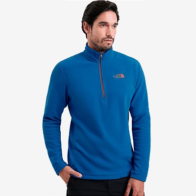 Moletom The North Face Fleece Glacier Hzip Azul Masculino