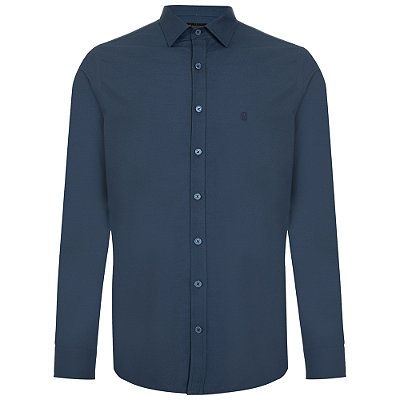 Camisa Individual Slim Lisa Pr26 Marinho Masculino