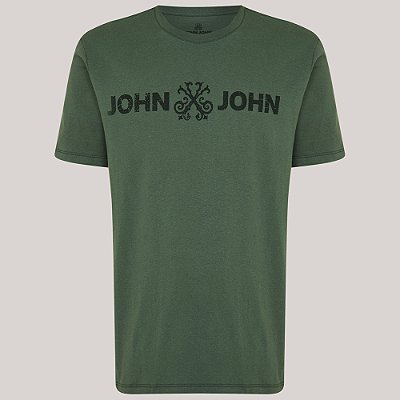 Camiseta John John Regular Basic Pr26 Verde Escuro Masculino