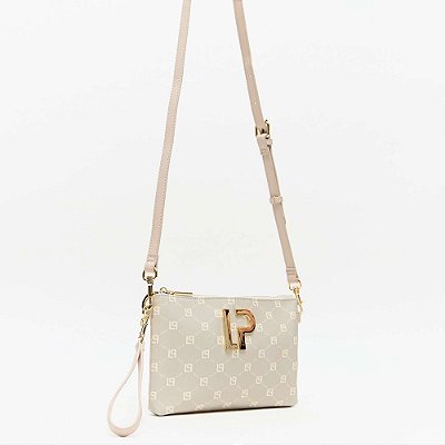 Bolsa Crossbody Easy Lança Perfume Rebite Ve26 Bege Feminino