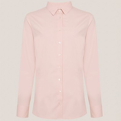 Camisa Slim Dudalina Tricoline Stretch Ve26 Rosa Feminino