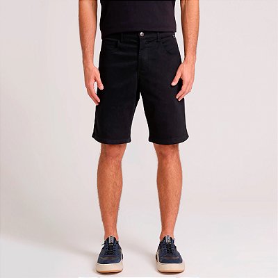 Bermuda Sarja John John Jogging Regular Ve26 Preto Masculino