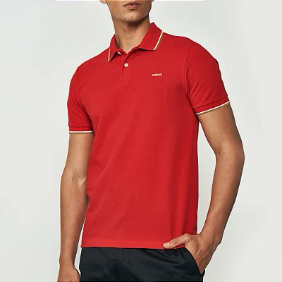 Camisa Polo Colcci Dual Line Ve26 Vermelho Masculino