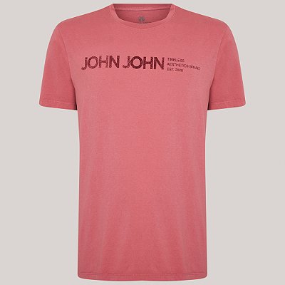 Camiseta John John Timeless Space Ve26 Rosa Masculino