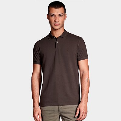 Camisa Polo Aramis Basic Piquet Ve26 Marrom Masculino