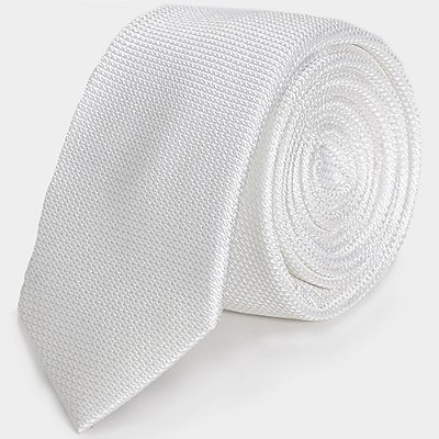Gravata Aramis Jacquard Seda Textura Ve26 Branco Masculino