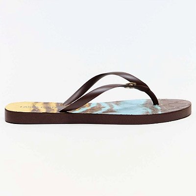 Chinelo Lança Perfume Estampa Ve26 Marrom Feminino