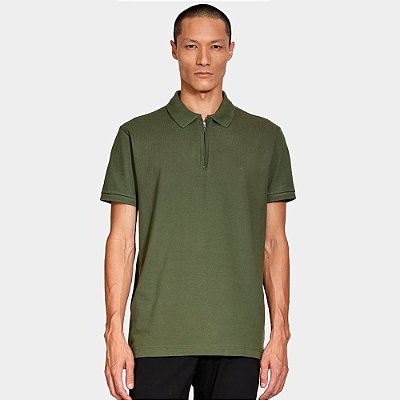 Camisa Polo Aramis Piquet Zip Ve26 Verde Masculino