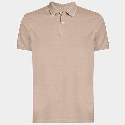 Camisa Polo Aramis Classic Friso Ve26 Bege Masculino
