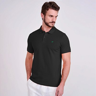 Camisa Polo Colcci Logo Ve26 Preto Masculino