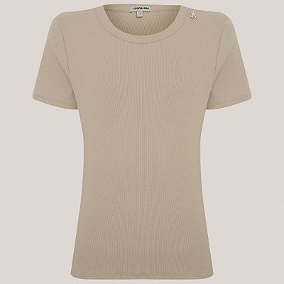 Blusa Dudalina Cris Ve26 Bege Feminino