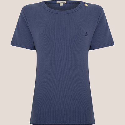Blusa Dudalina Cris Ve26 Azul Feminino