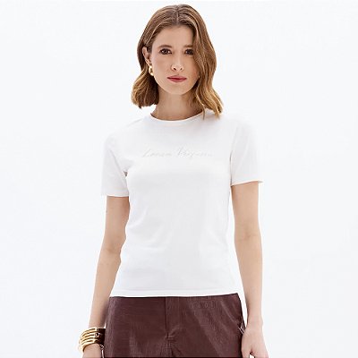Camiseta Lança Perfume Babylook Ve26 Off White Feminino