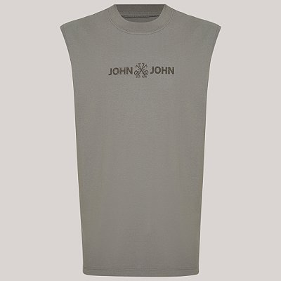 Regata John John Flat Ve26 Cinza Masculino
