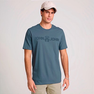 Camiseta John John Basic Ve26 Azul Masculino