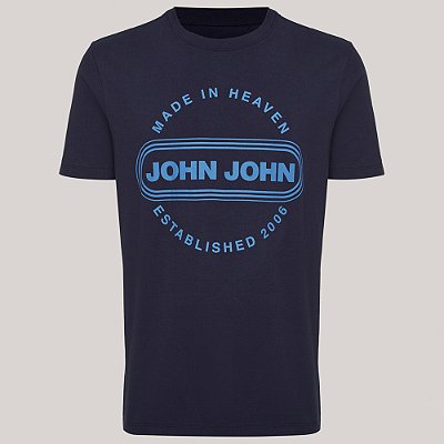 Camiseta John John Round Circle Ve26 Marinho Masculino