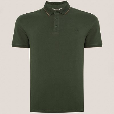 Camisa Polo Dudalina Piquet Flex Favo Ve26 Verde Masculino