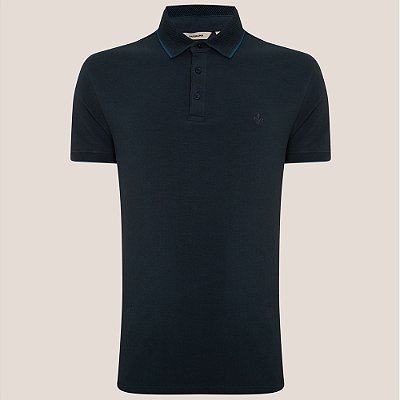 Camisa Polo Dudalina Piquet Flex Favo Ve26 Marinho Masculino