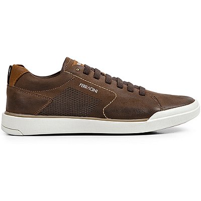 Sapatênis de Couro Ferracini Star Marrom Masculino