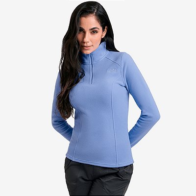 Moletom The North Face Fleece Glacier Zip Azul Feminino