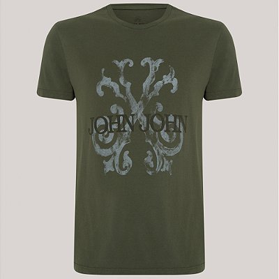 Camiseta Slim John John Coast Ve26 Verde Masculino