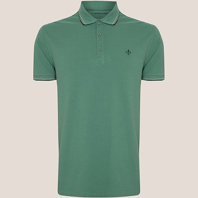 Camisa Polo Dudalina Friso Degrade Ve26 Verde Masculino
