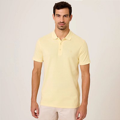 Camisa Polo Dudalina Essentials Ve26 Amarelo Masculino