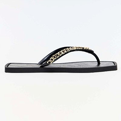 Chinelo Lança Perfume Corrente Ve26 Preto Feminino