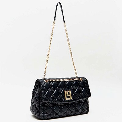 Bolsa Shoulder Lança Perfume Chain Ve26 Preto Feminino
