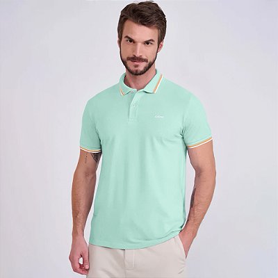 Camisa Polo Colcci Triple Line Ve26 Verde Masculino