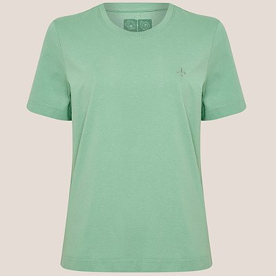 Blusa Dudalina Logo Relevo Ve26 Verde Feminino