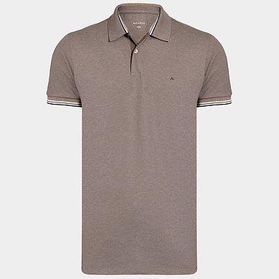 Camisa Polo Aramis Piquet Detail Av26 Marrom Masculino