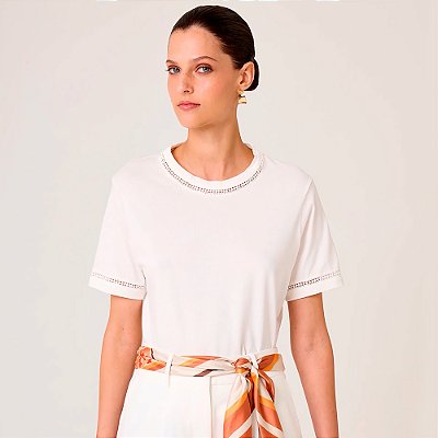 Blusa Dudalina Mariana Ve26 Off White Feminino