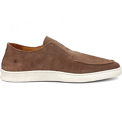 Sapato Dudalina Slip On Camurça Bege Masculino