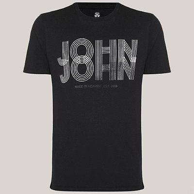 Camiseta John John Aqua Lines Ve26 Preto Masculino