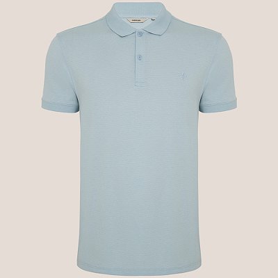 Camisa Polo Dudalina Malha Maquinetada Ve26 Azul Masculino