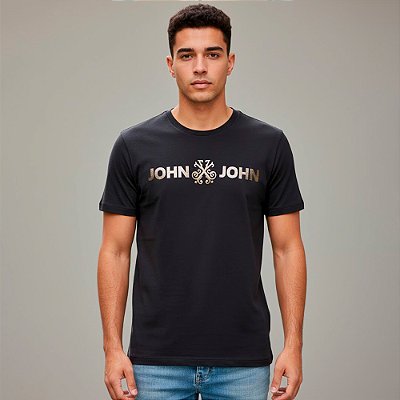 Camiseta John John Basic Foil Ve26 Preto Masculino