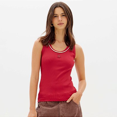 Regata Easy Lança Perfume Canelada U Ou26 Vermelho Feminino